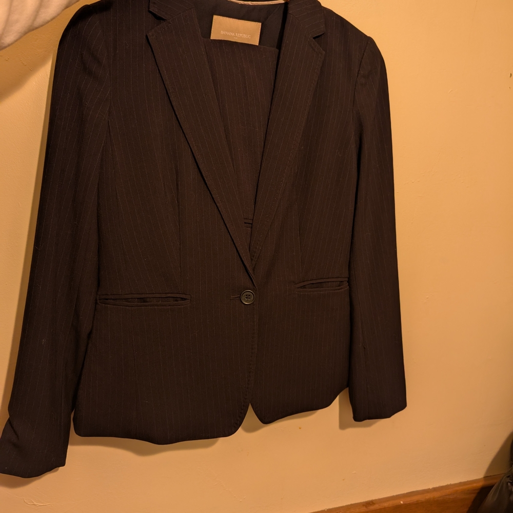 Black Pinstripe Blazer